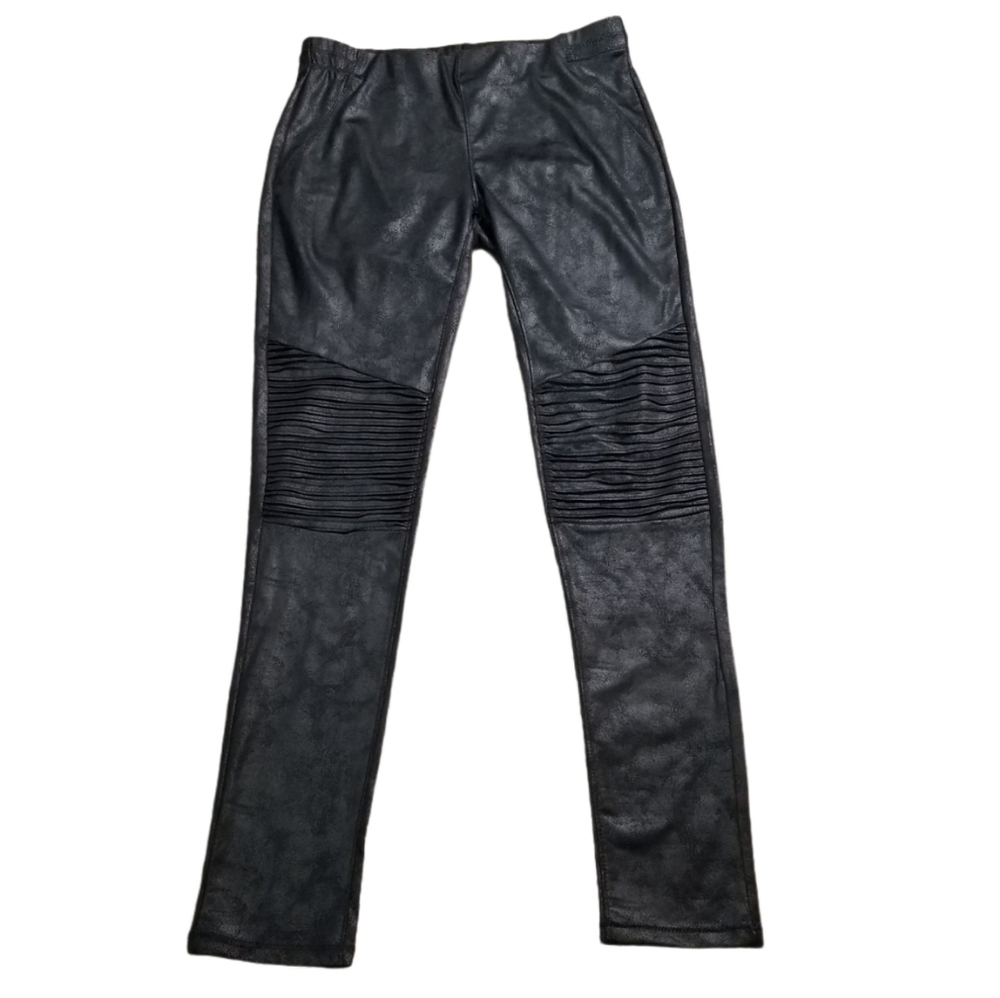 Wishlist Faux Leather Moto Leggings M Black